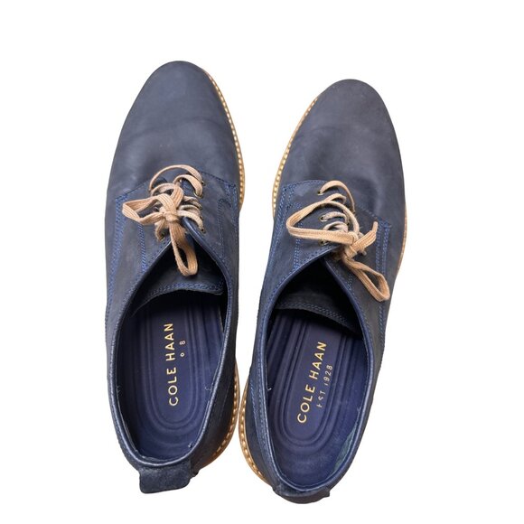Cole Haan Grand 0s men’s blue leather dress up shoes size 12M SKU 2952 - Picture 8 of 10